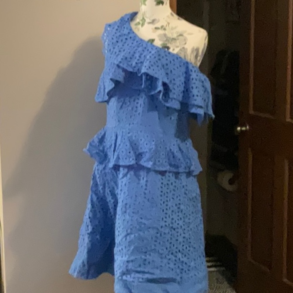 Lilly Pulitzer Blue One-Shoulder Dress